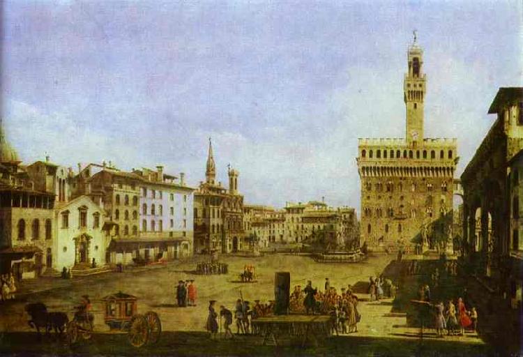 Bernardo Bellotto Signoria Square in Florence. oil painting image
